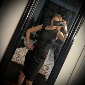 Victoria's secret black asymmetrical dress